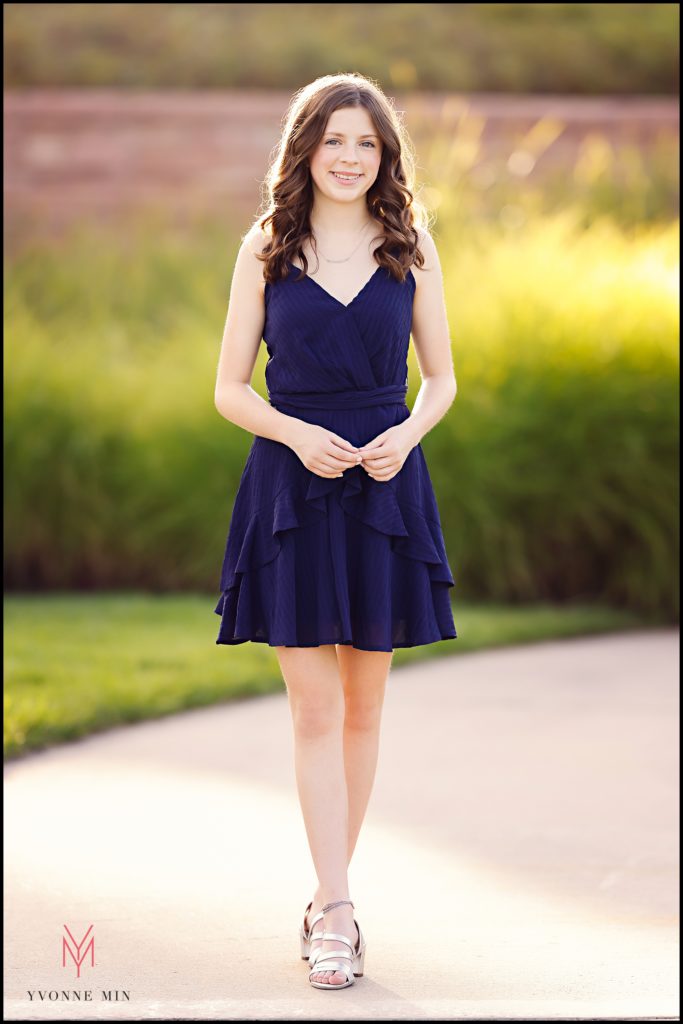High school senior, Lauren, has her senior pictures taken at Purple Park in Superior, Colorado,